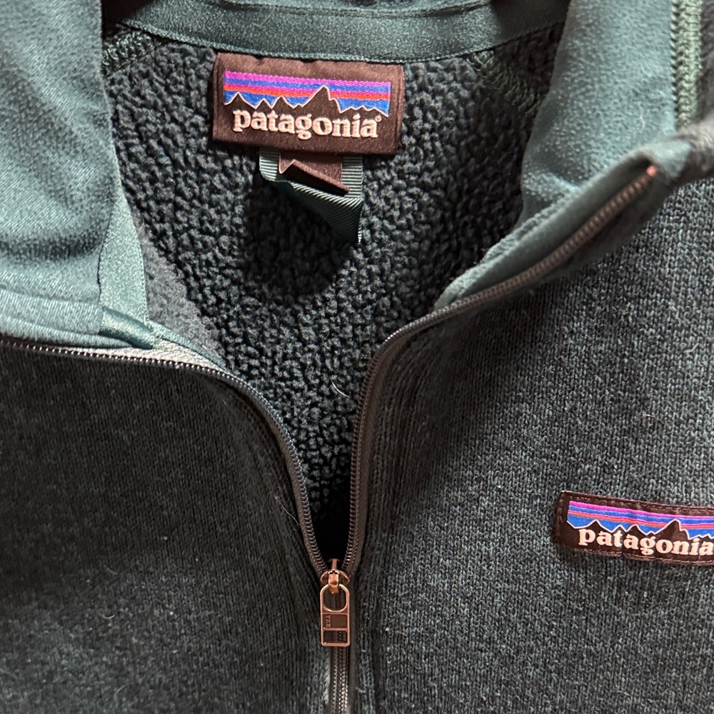 Patagonia Deep Teal Quarter-Zip Fleece - Picture 3 of 5
